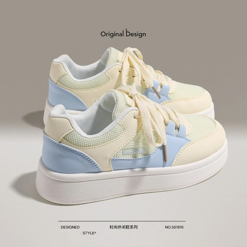 韩版原创潮流小白鞋休闲鞋时尚2025四季网面小众男女情侣百搭板鞋