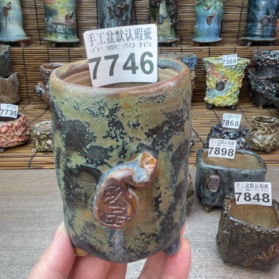 手工花盆默认瑕疵完美者勿拍