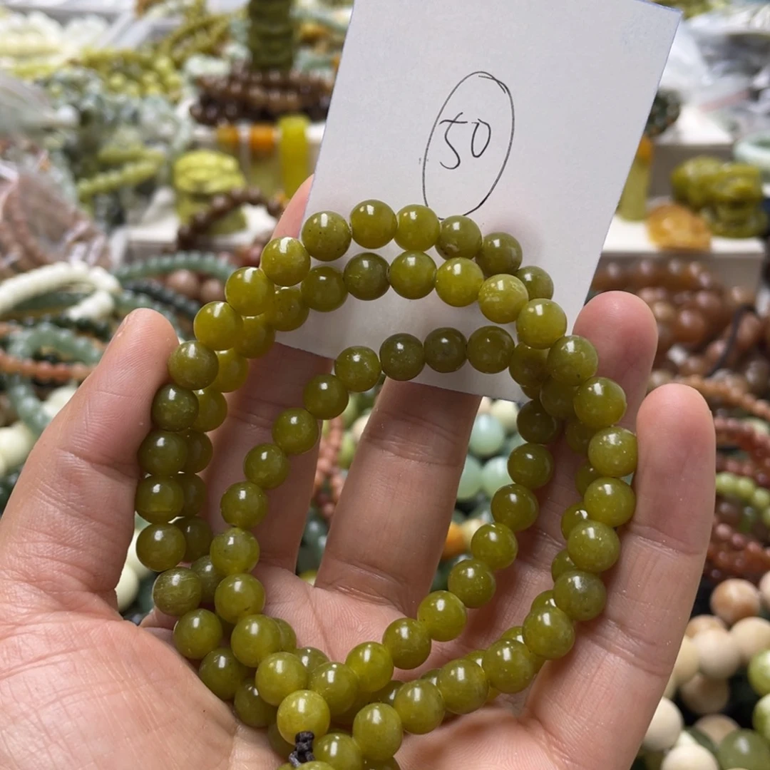 蛇纹石玉手链未镶嵌