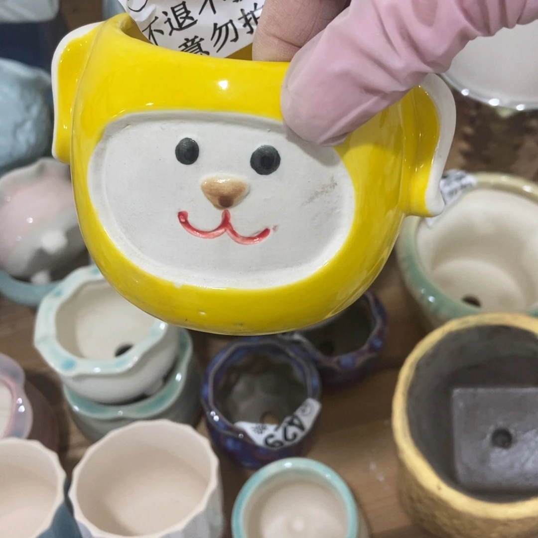 红陶高温陶瓷花盆