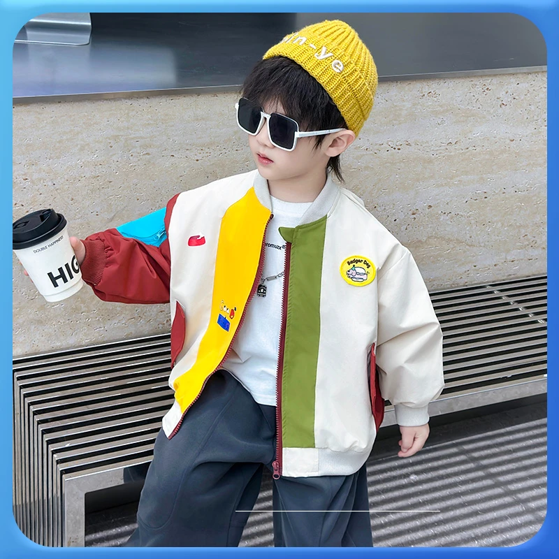 模春秋童装儿童男童 2025年款衣服秋装潮酷痞帅潮款简约店铺秋季