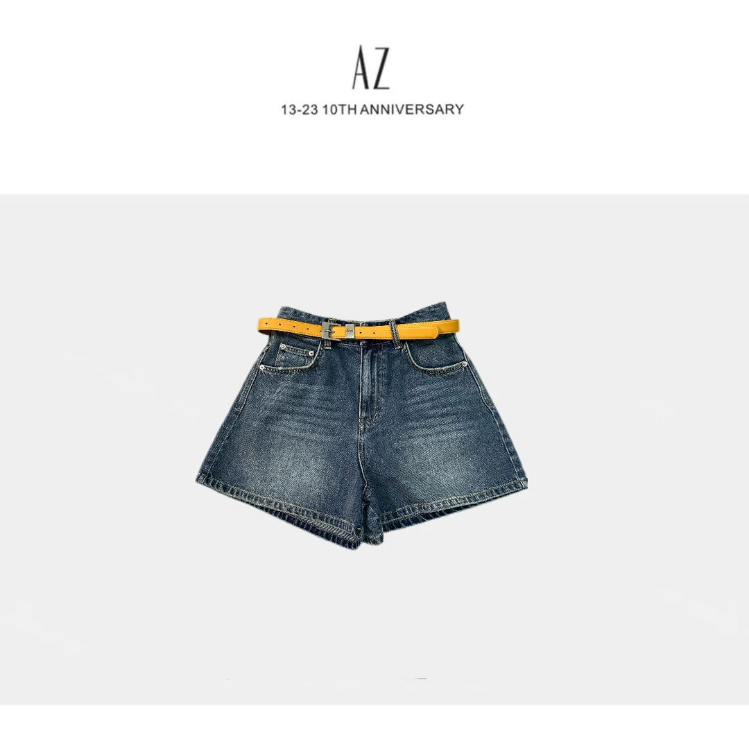 LIS&Az-罗马假日腰带牛仔短裤Do644