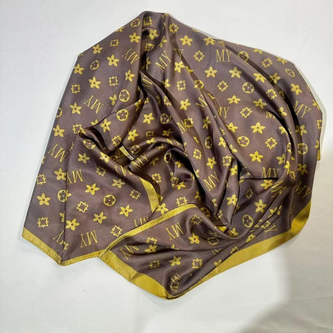 丝巾围巾女士披肩新款素雅百搭防晒优雅气质90×90      B-3041