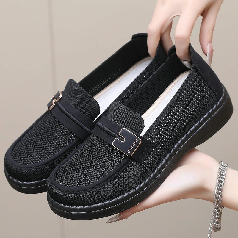 老北京布鞋女网鞋夏季透气网面鞋中老年妈妈休闲鞋软底防滑老人鞋