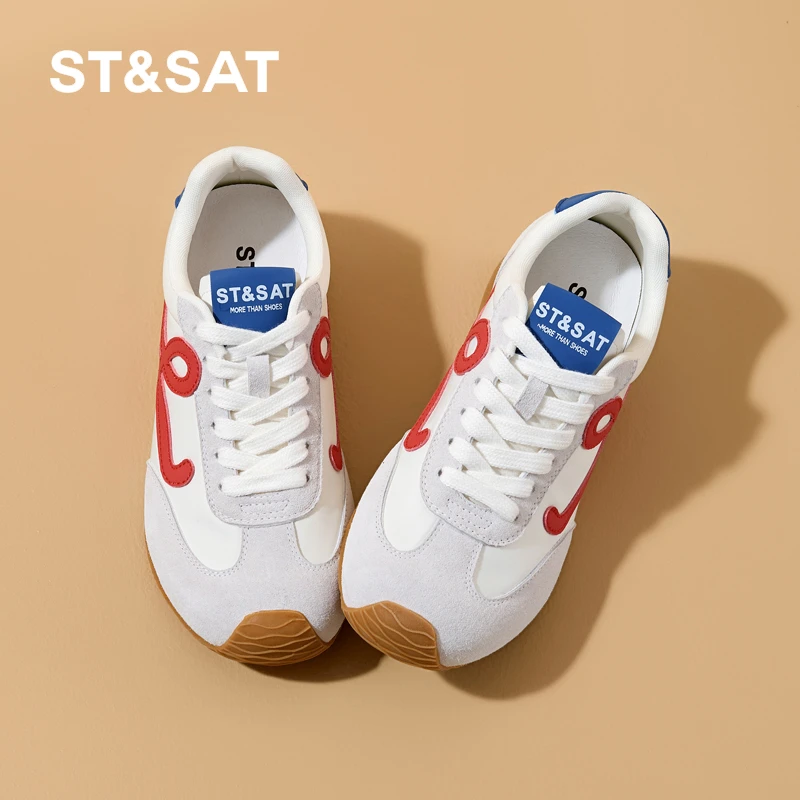 星期六平底阿甘鞋女款2025春季新款百搭舒适休闲女鞋防滑旅游鞋女