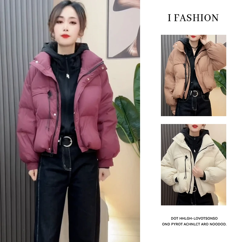 小个子洋气减龄棉服女2025年冬季新款设计感立领加厚保暖短外套