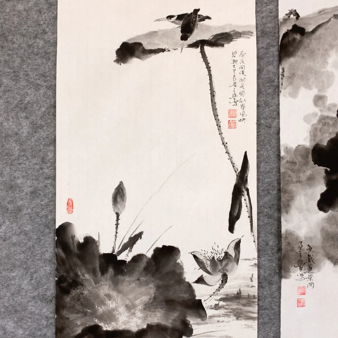 国画花鸟作品写意