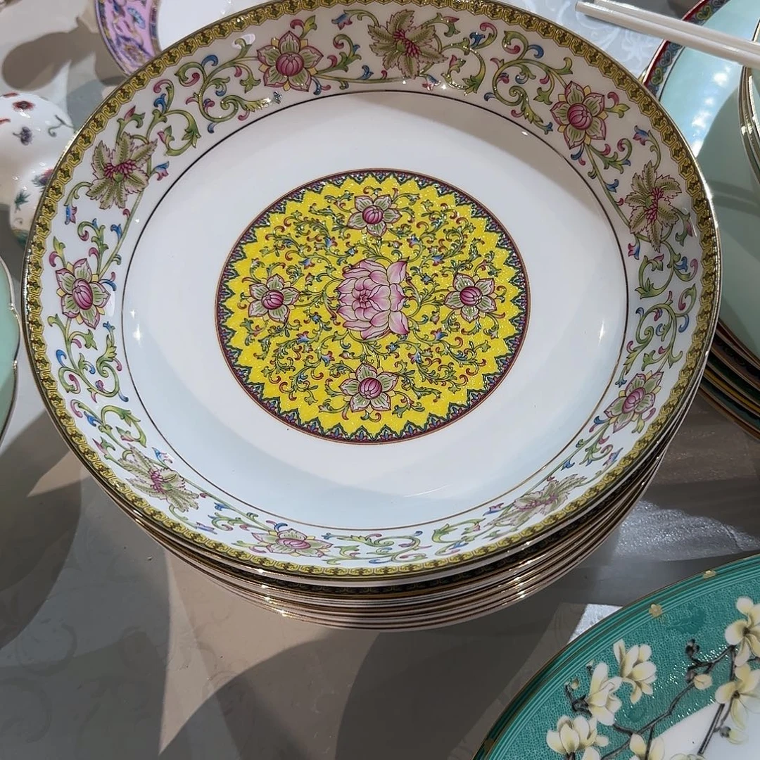 J***妈骨瓷珐琅彩工艺制作2个