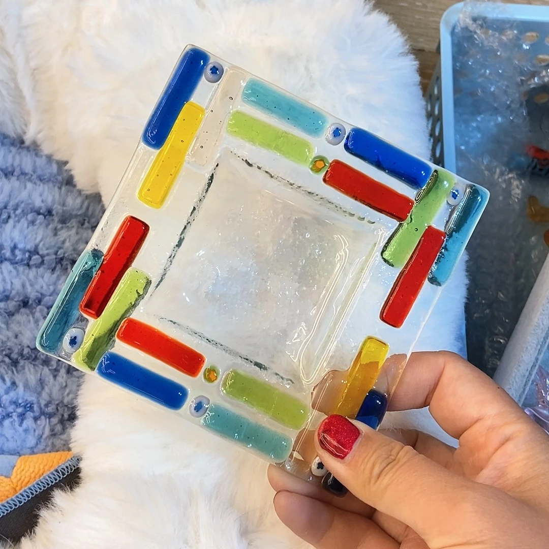 琉璃手工艺品盘子