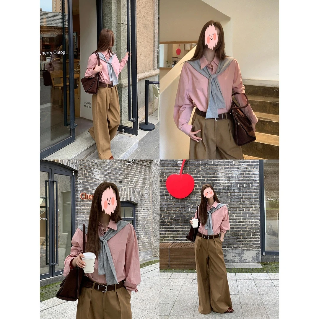 【菲菲林少女衬衫】秋季森系时尚百搭披肩刺绣欧美风BD衬衫