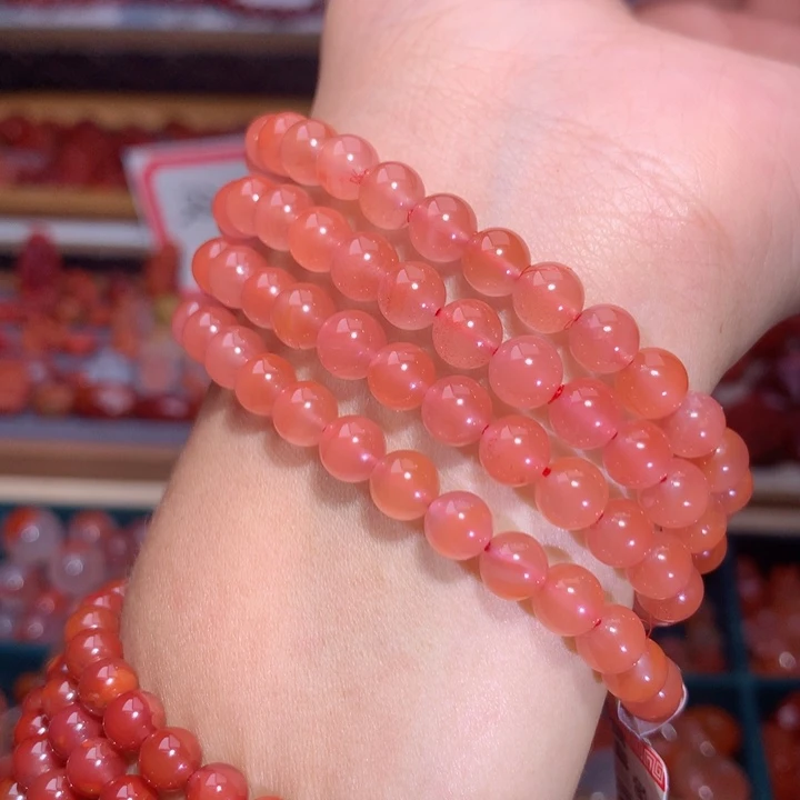 南红玛瑙未镶嵌南红冰粉多圈