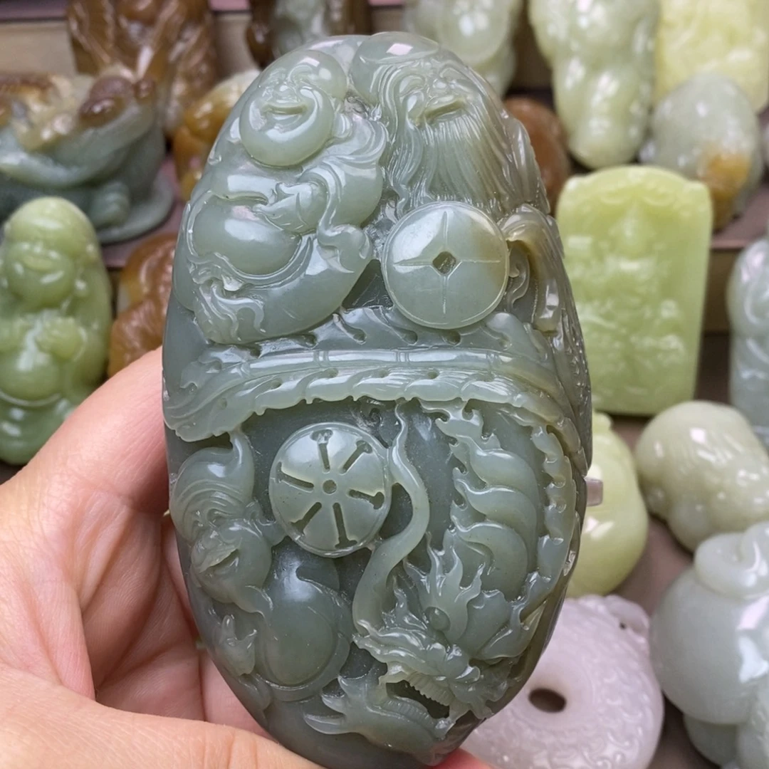 和田玉未镶嵌摆件