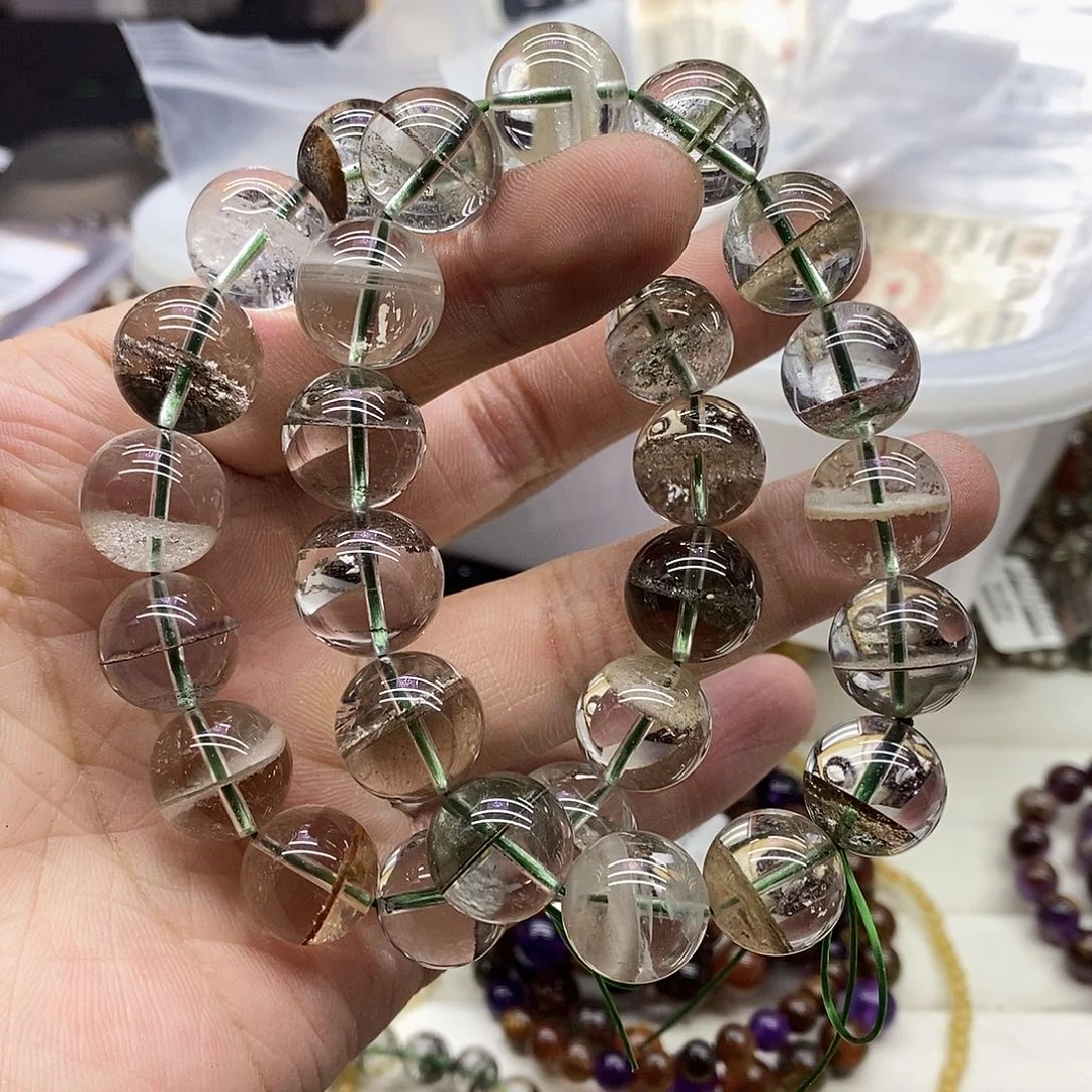 水晶手链未镶嵌多样性发货发一条