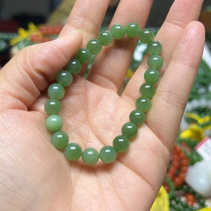 和田玉(碧玉)未镶嵌手链