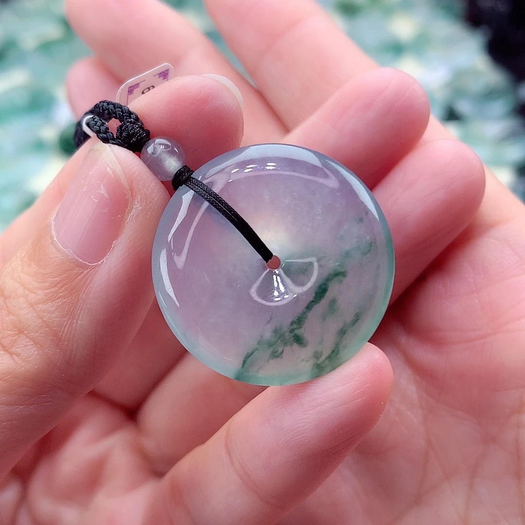 翡翠未镶嵌颈饰编号41-尺寸26/5.3