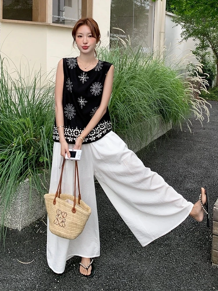 798#通勤风坎肩上衣韩版显瘦夏季清流苏慵懒风极简风