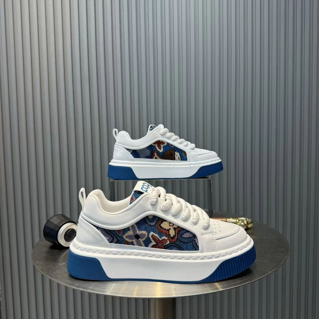 时尚系带拼色男士运动秋季时尚休闲鞋百搭板鞋