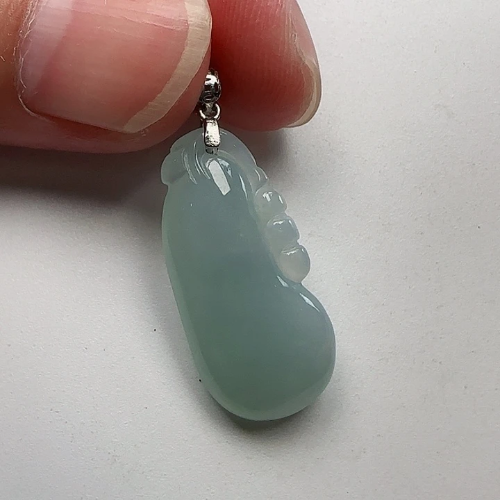 翡翠银S925镶嵌吊坠(不含链)