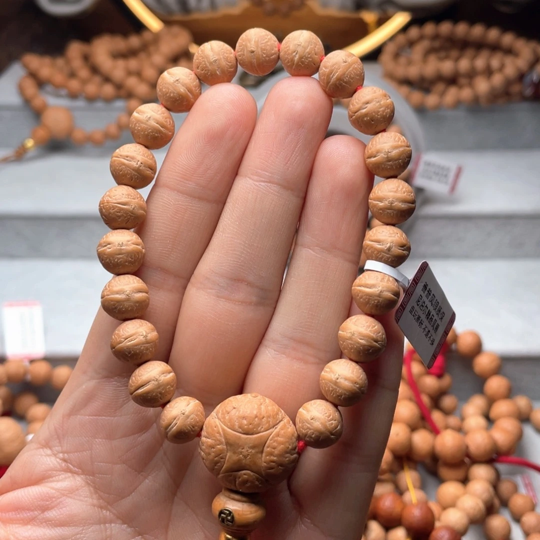 常***华手串凤眼菩提尼泊尔实心籽10小