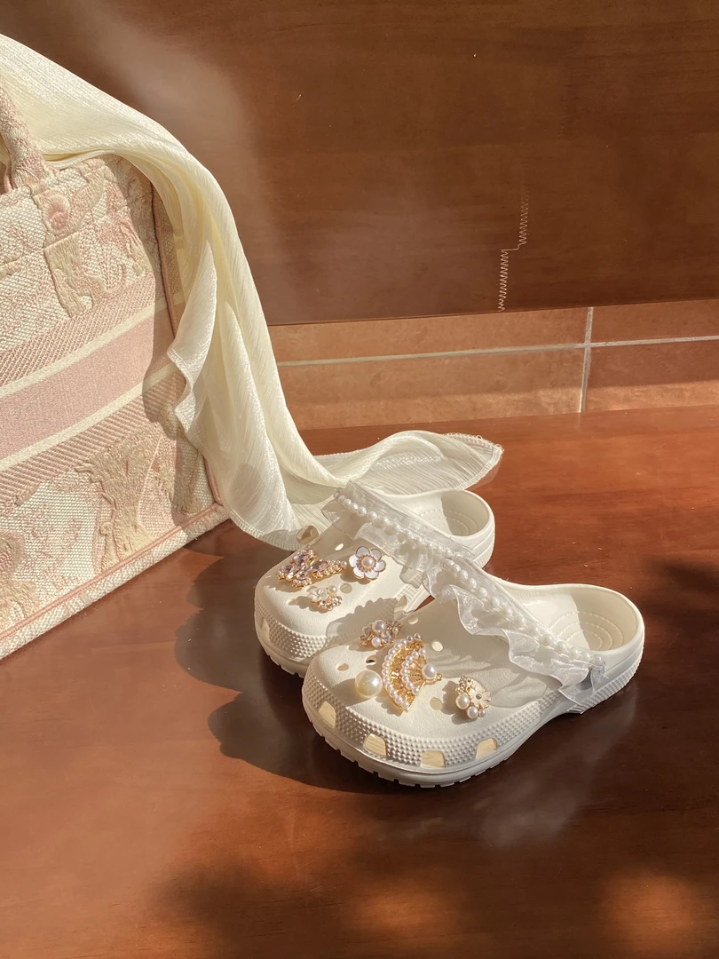 UpopoChic洞洞鞋国风款夏季2025新款沙滩鞋软底防滑