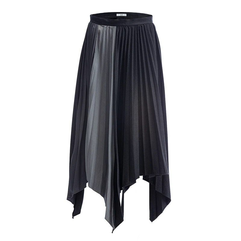 1-74 五年一次！这个羊毛你一定要薅！ 三色拼接风琴百褶半身裙