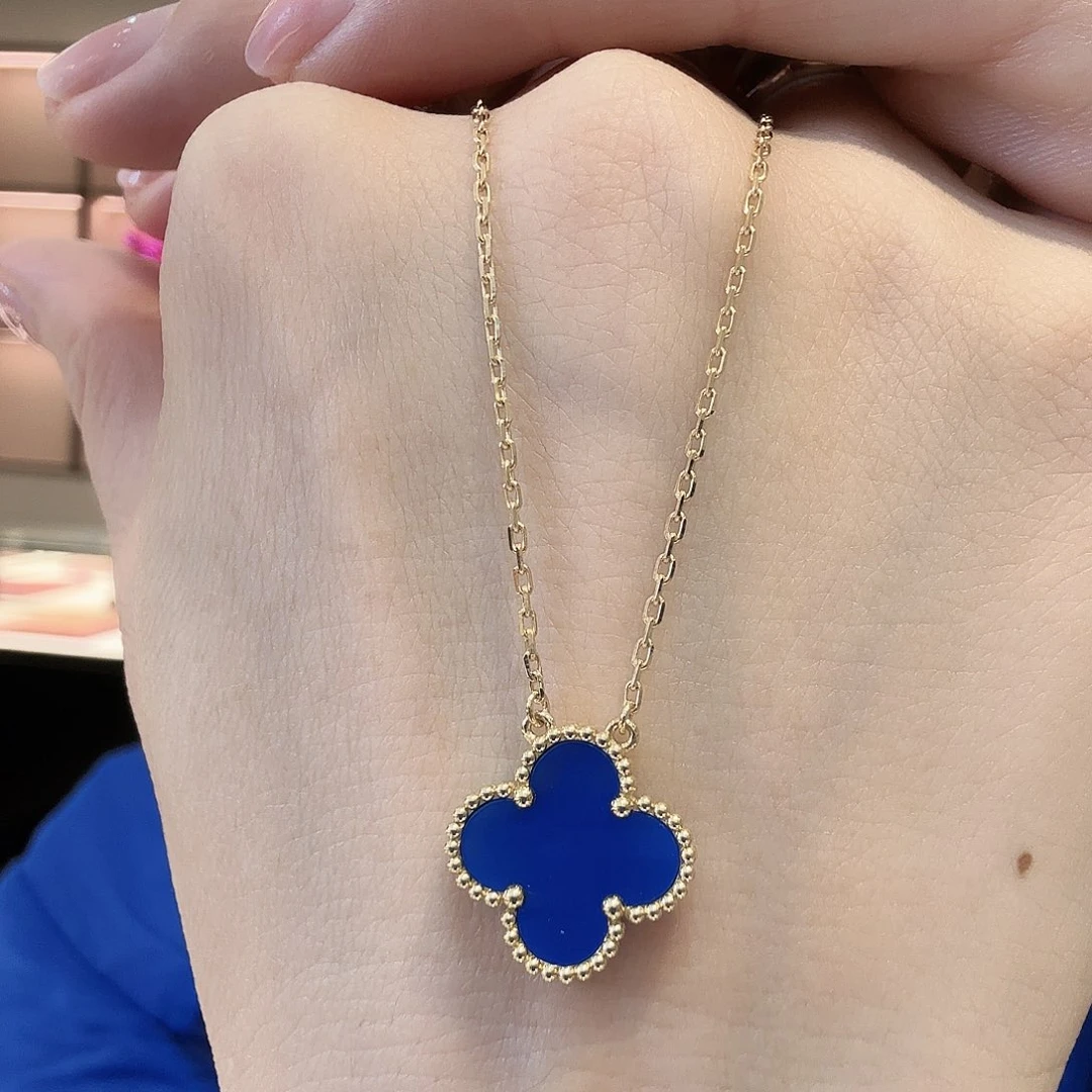 玛瑙/玉髓项链18K金镶嵌项链