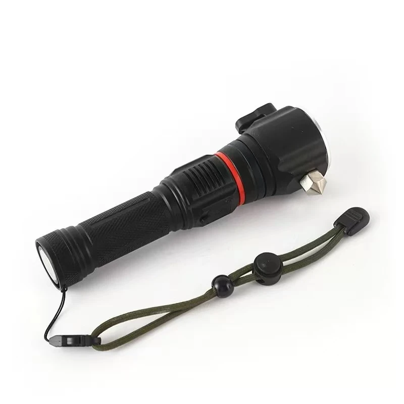 新款铝合金安全锤车载手电