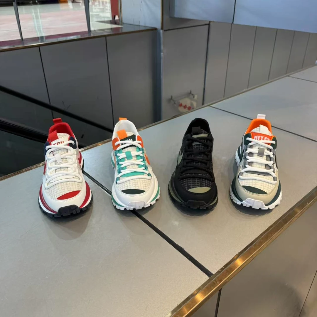 68-83【皮鞋码】2025春季新款休闲时尚运动百搭拼色透气软面男潮鞋