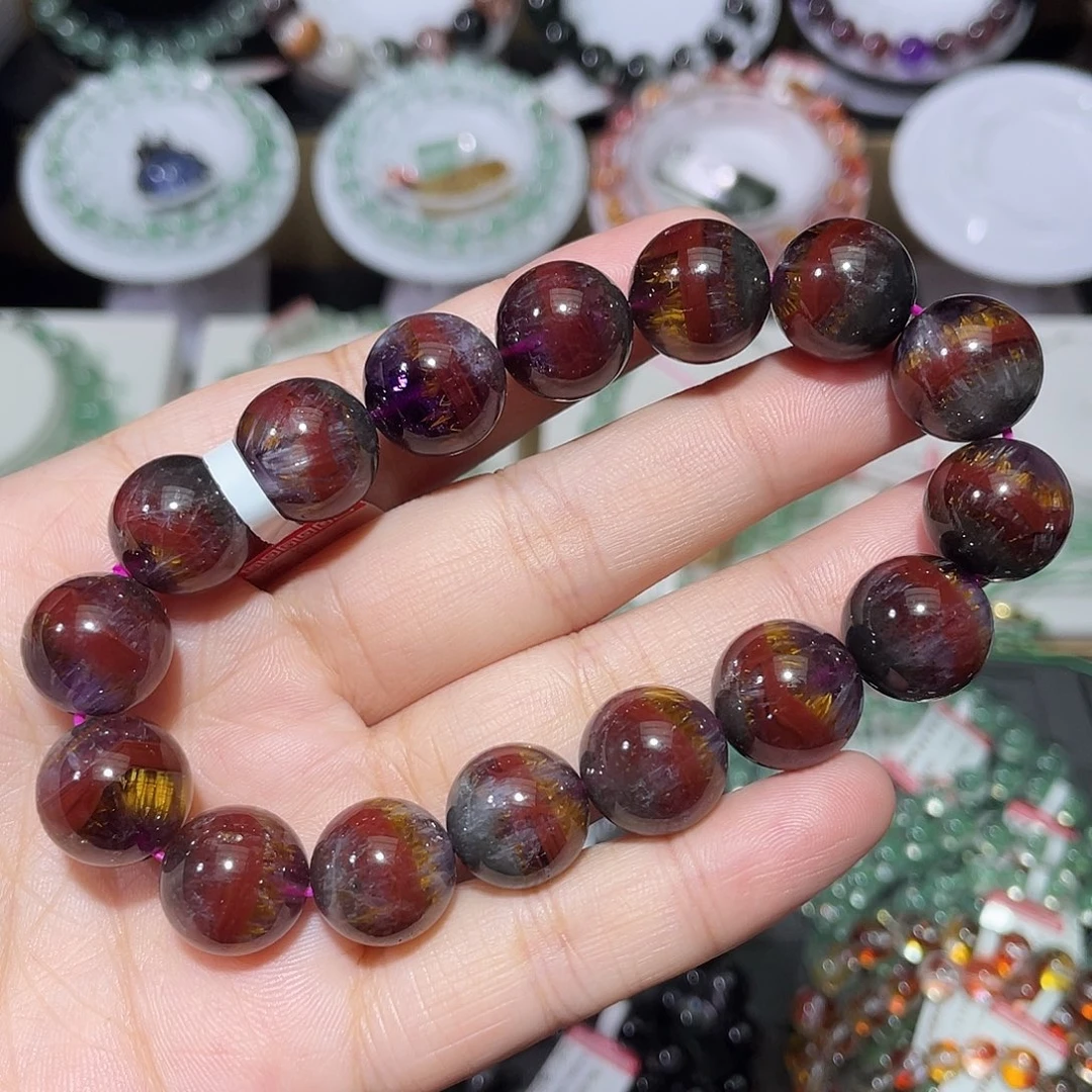 未镶嵌手链水晶极光23聚宝盆手串