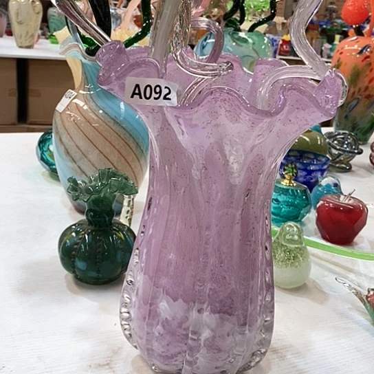 琉璃夜光瓶花高32厘米口径15厘米