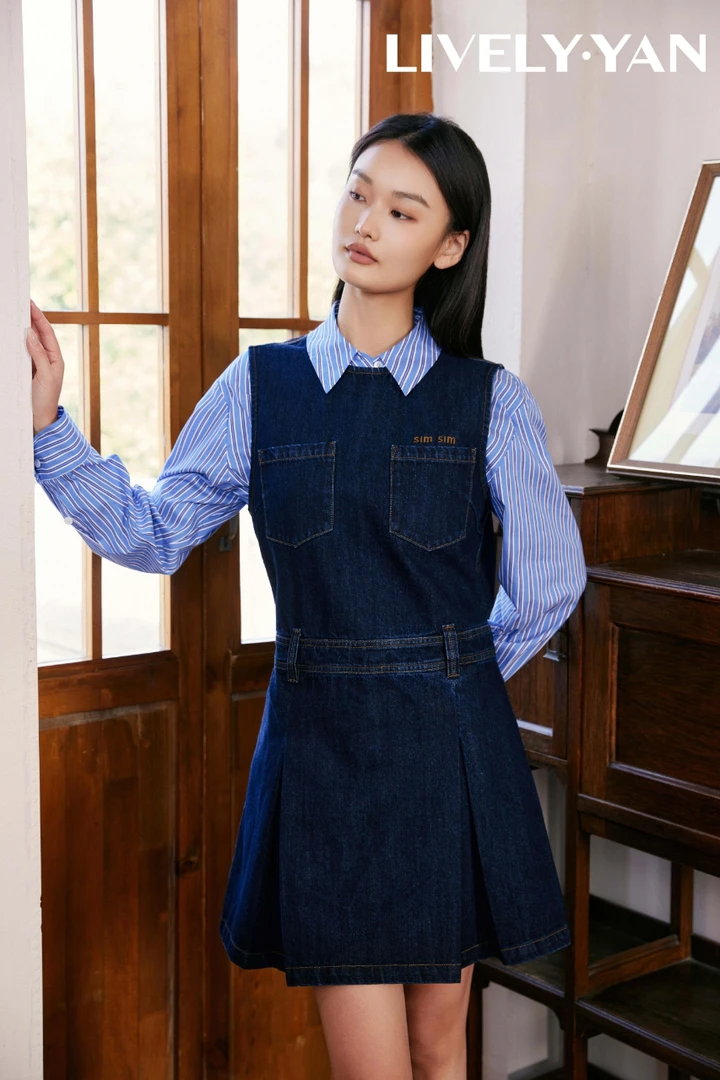 LIVELY.YAN【店铺同款】蓝色牛仔裙