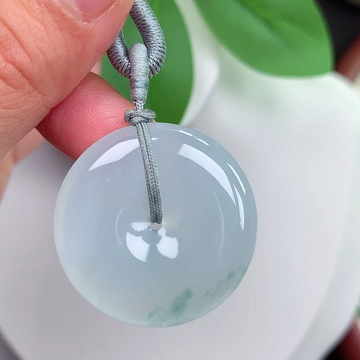 颈饰未镶嵌翡翠平安扣 28.7x5.0mm