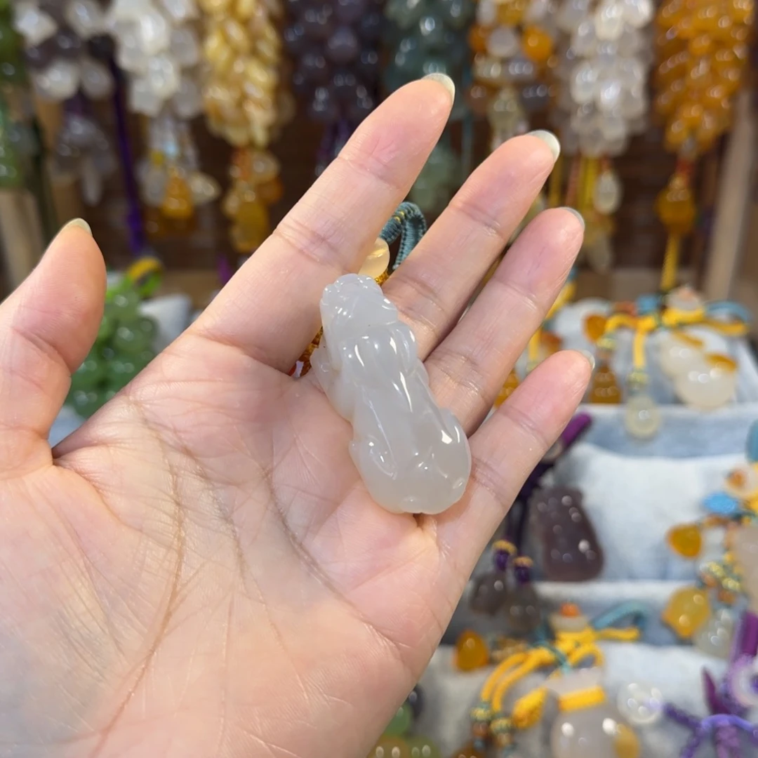 M***小玛瑙/玉髓钥匙挂件未镶嵌