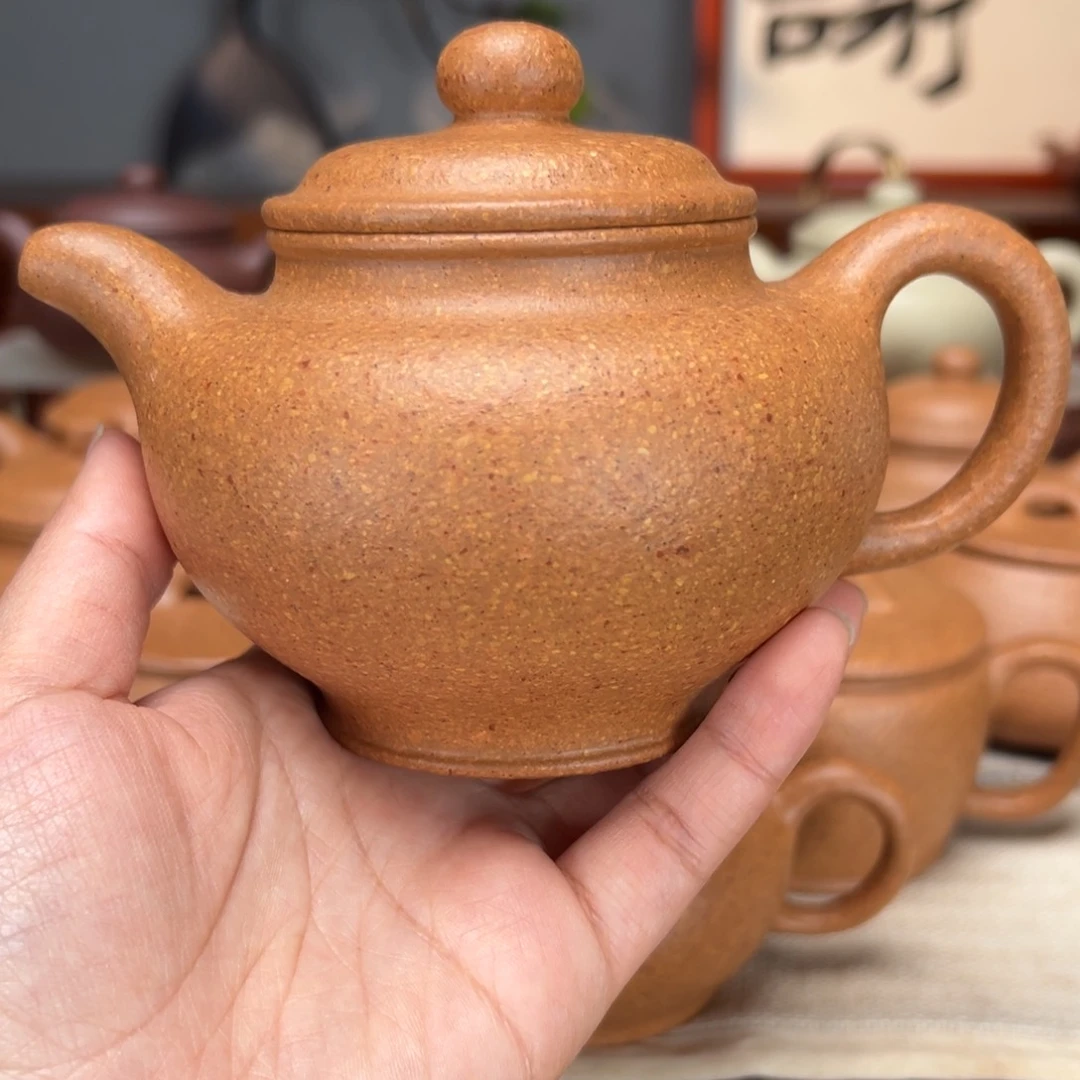 紫砂茶壶梨皮黄的360