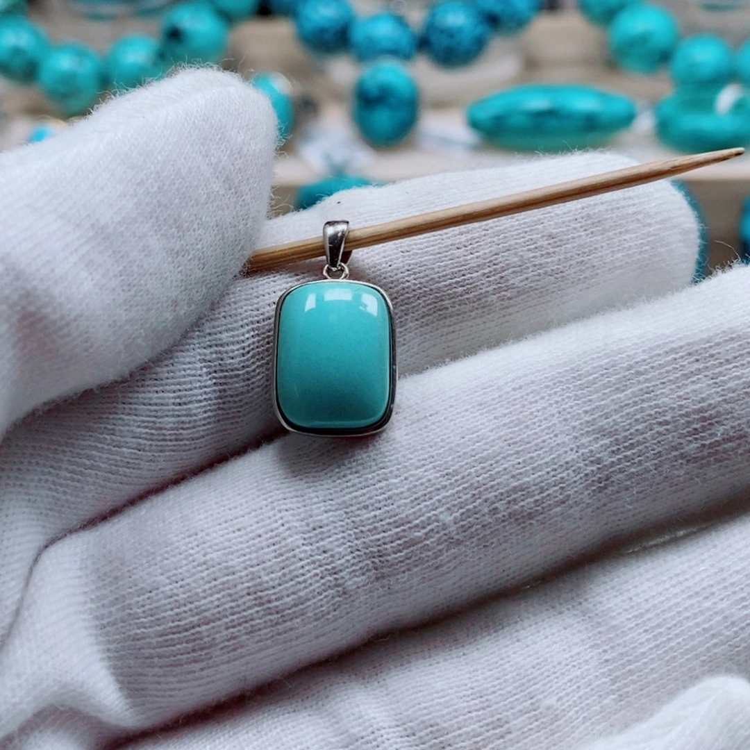 银S925镶嵌绿松石绿松石