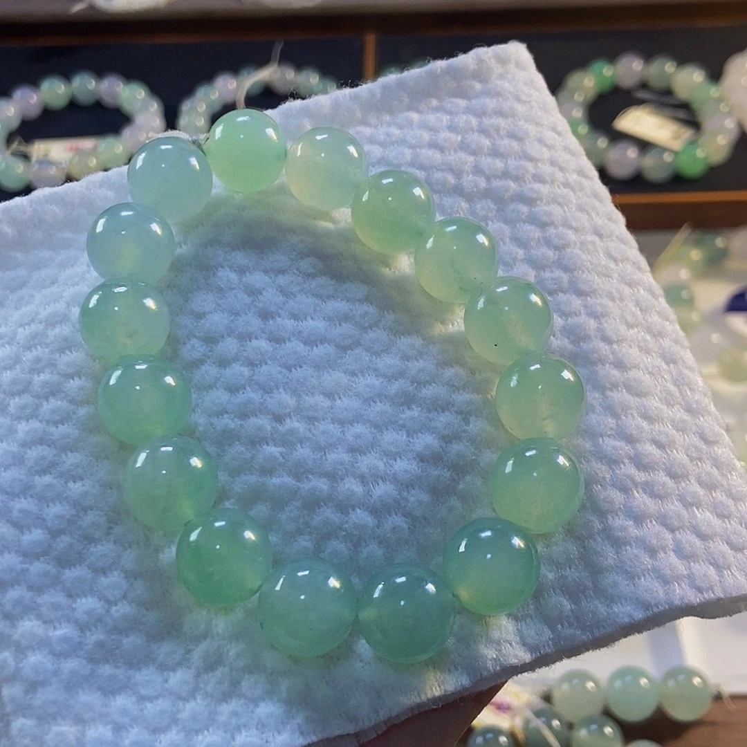 定制翡翠未镶嵌翡翠手串卡12.3