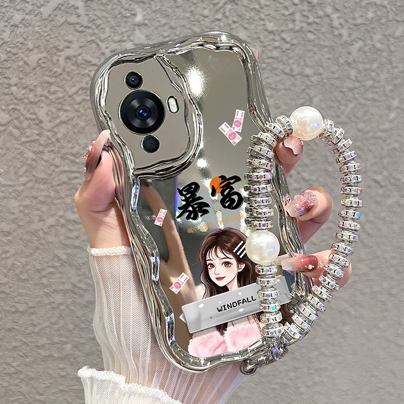 适用【华为nova12活力版】高级银手机壳暴富小富婆硅胶防摔女款潮牌