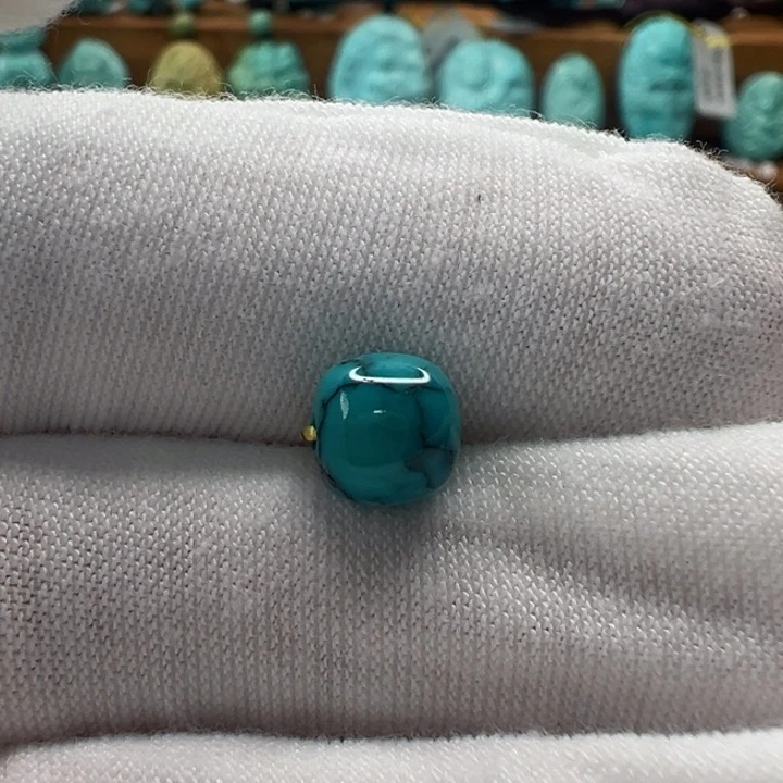 绿松石未镶嵌老型珠6.9mm