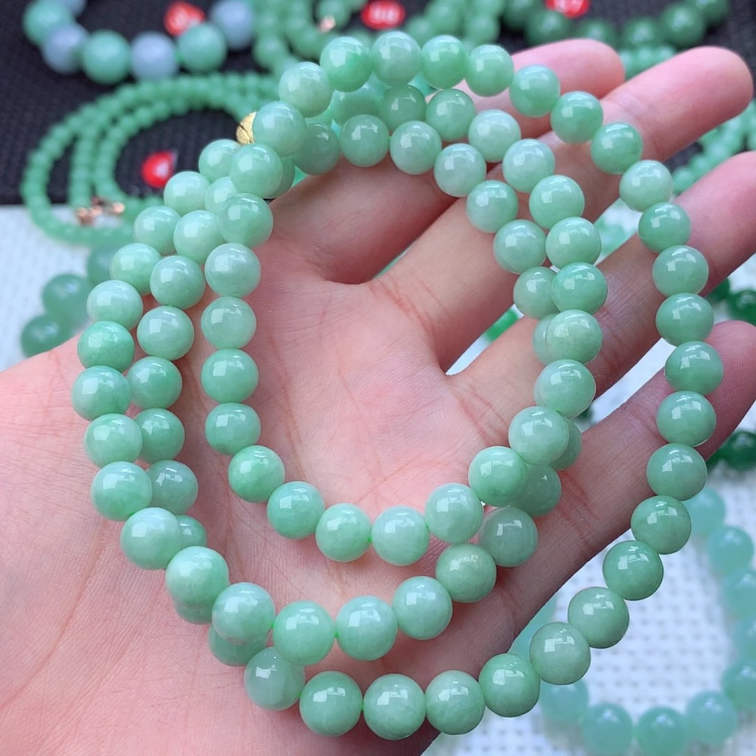 翡翠未镶嵌毛衣链卡8