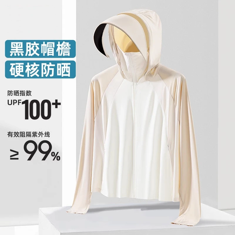 冰丝防晒衣女2025夏季原纱户外防紫外线冰感透气防晒服骑行短外套