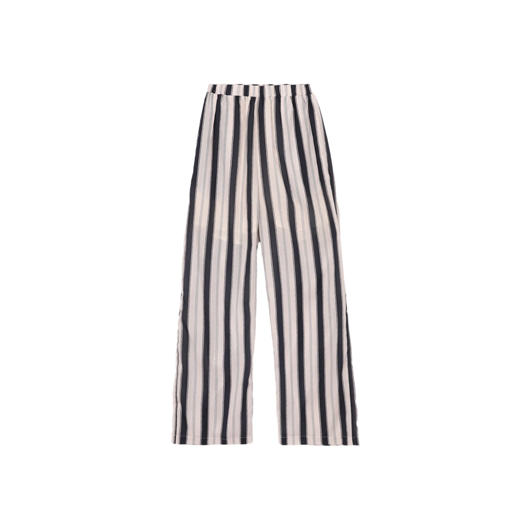 【南法风情条纹阔腿裤】竖条纹松弛垂感透气抖抖裤拖地裤W23CU6036