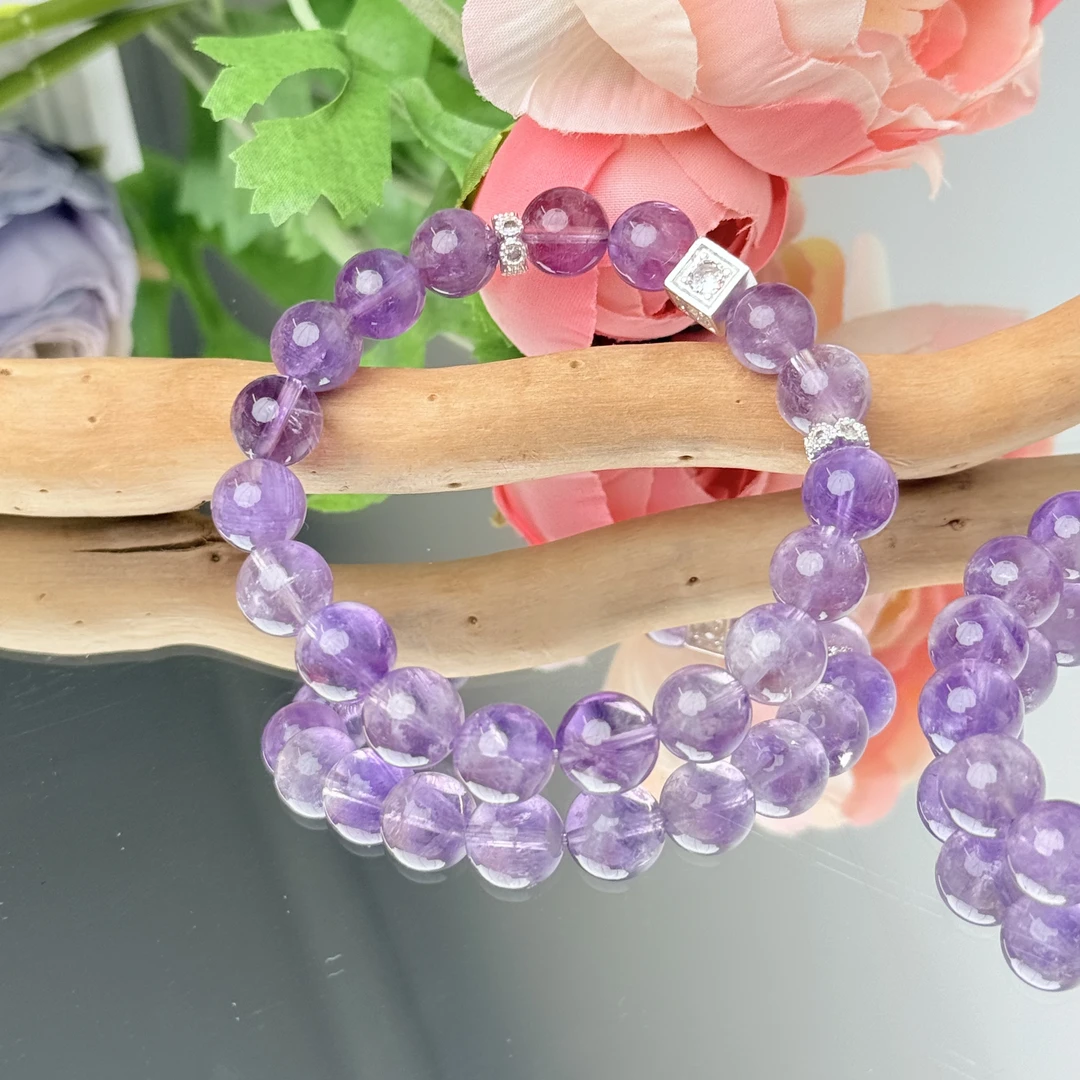 【2100 紫定up】紫水晶9-10mm手串面小仙多样性发其一Z