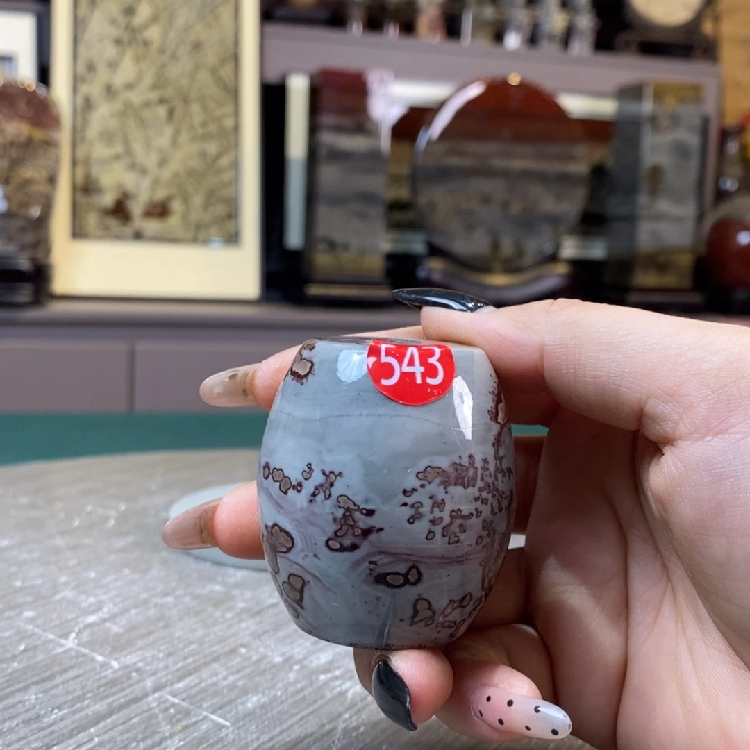 祛***者石材广西国画石草花石