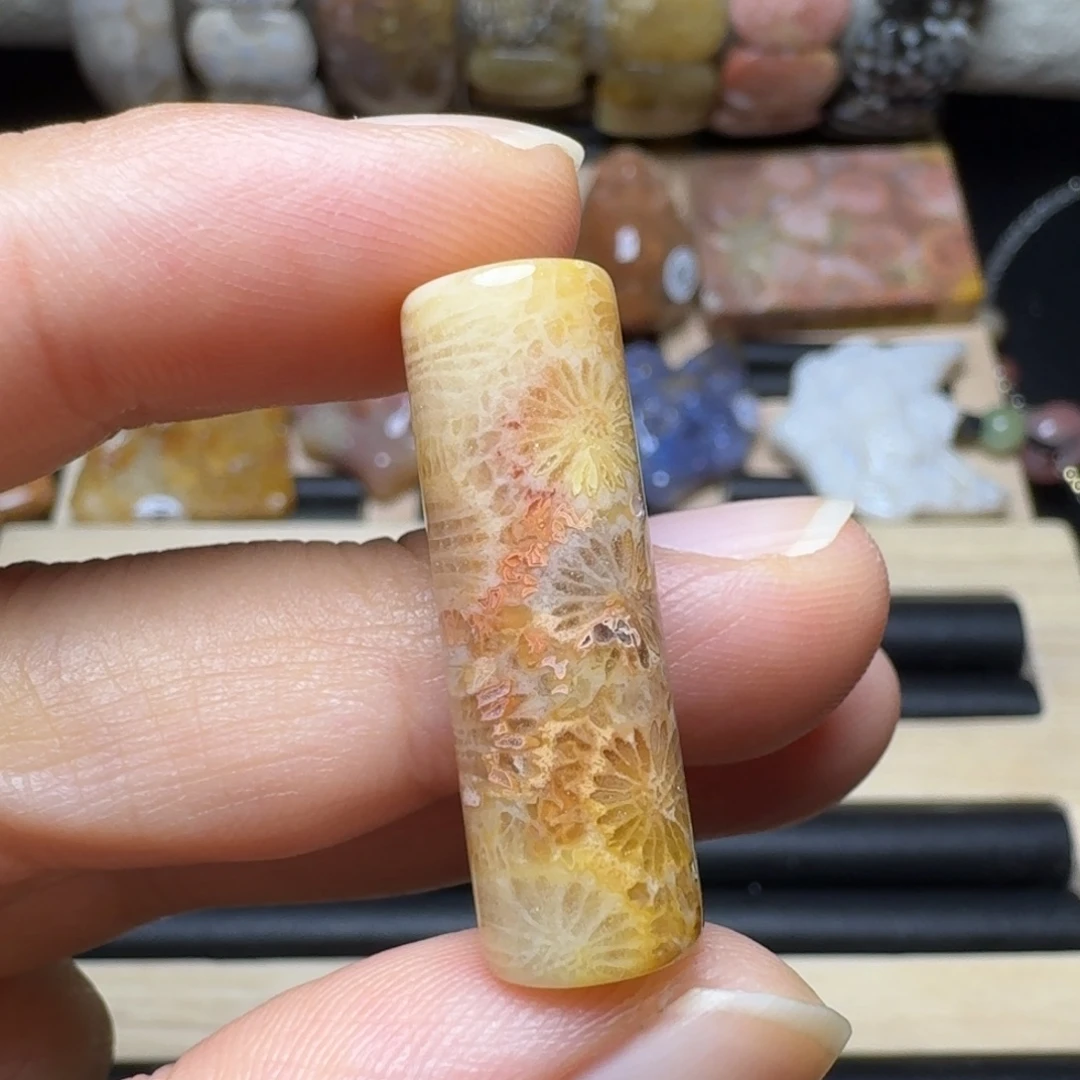 未镶嵌彩大花硅化玉
