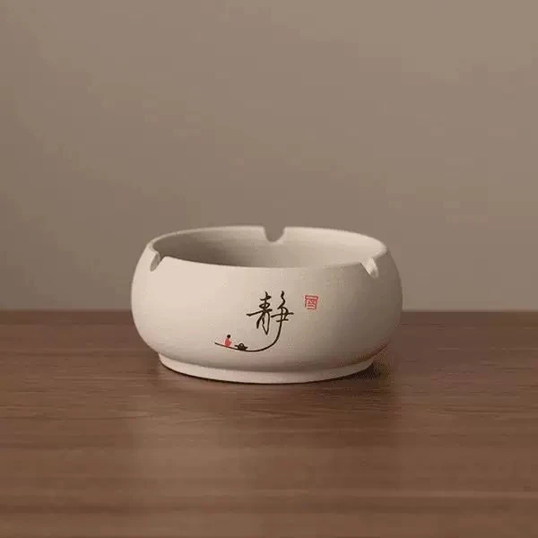 粗陶烟灰缸家用手工