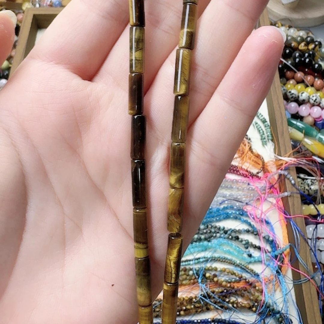 未镶嵌玛瑙/玉髓珠宝半成品卡4虎眼一条