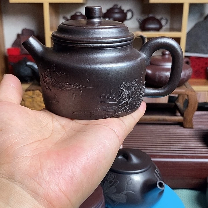 茶壶紫砂原矿石黄德钟220 cc左右