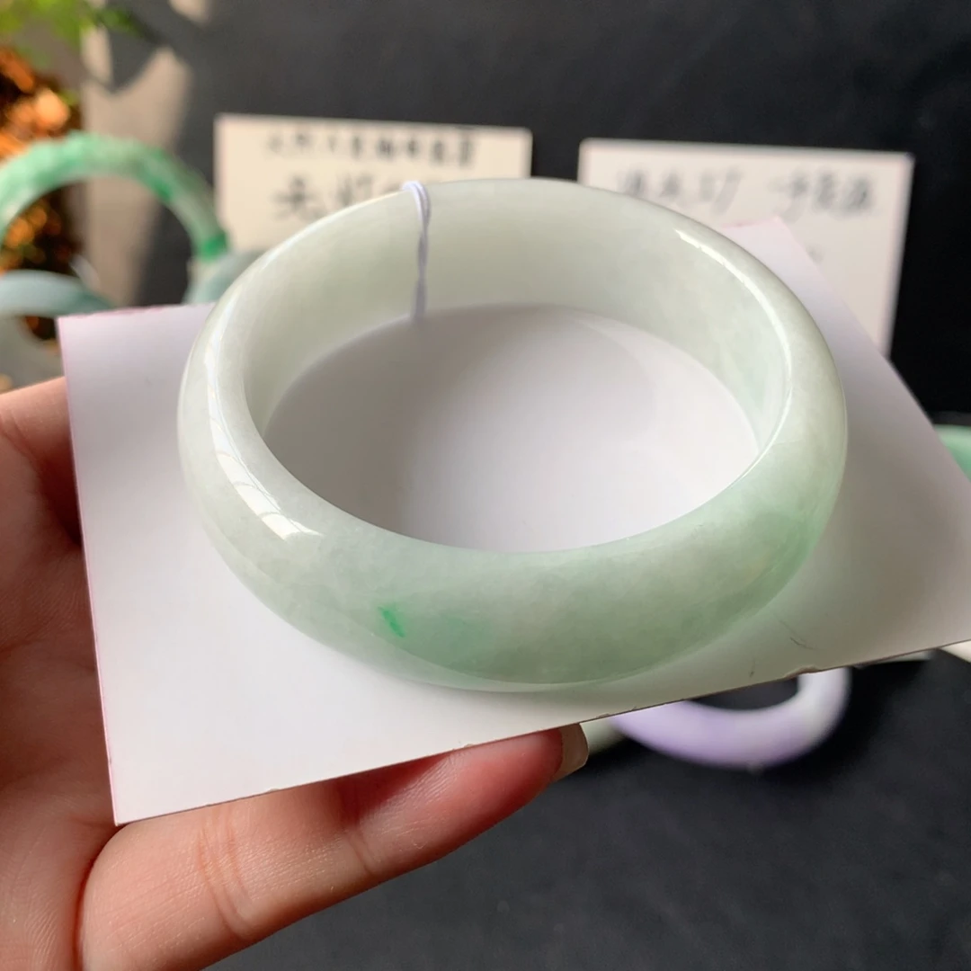 翡翠未镶嵌手镯24号54.4-16.3-7.5