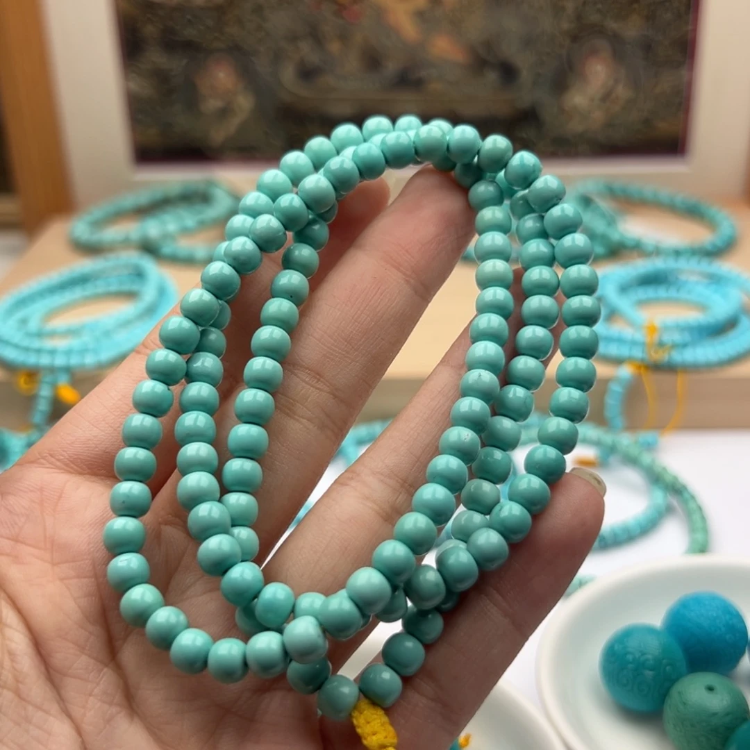 绿松石未镶嵌珠宝奇石卡5.8水草纹老型单圈