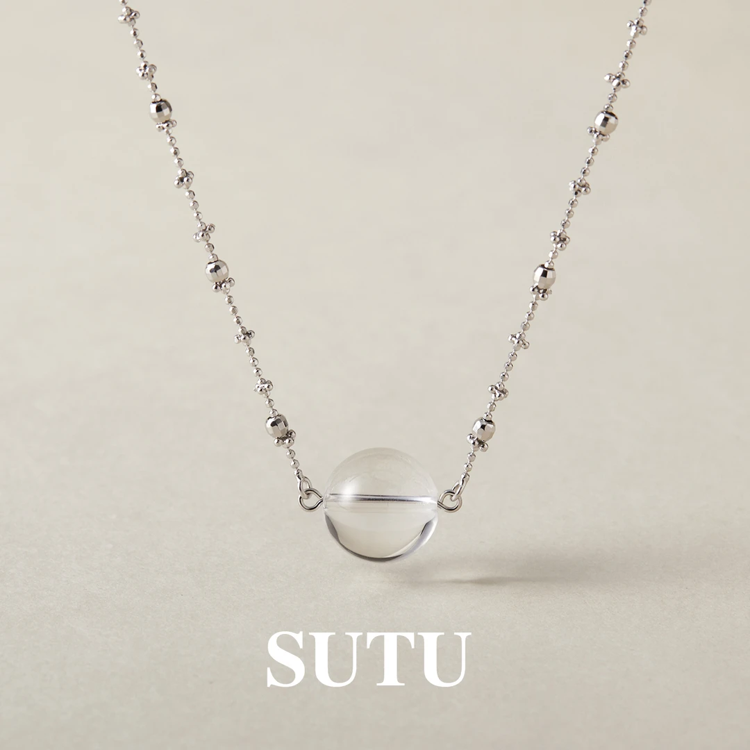 坠链均925银玻璃 仙女链小众气质百搭项链轻奢简约高级感锁骨链女